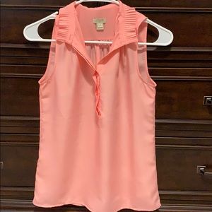 J. Crew shade of pink sleeveless blouse